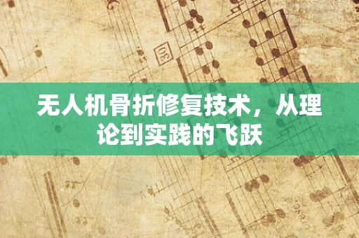 无人机骨折修复技术，从理论到实践的飞跃