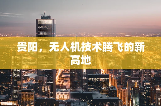 贵阳，无人机技术腾飞的新高地