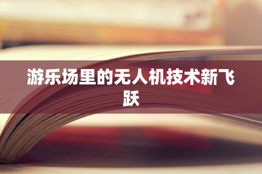 游乐场里的无人机技术新飞跃