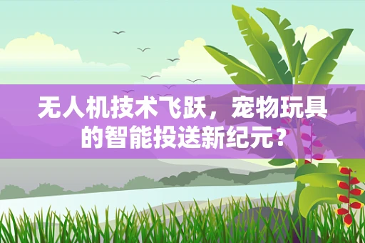 无人机技术飞跃，宠物玩具的智能投送新纪元？