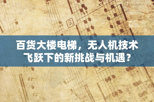 百货大楼电梯，无人机技术飞跃下的新挑战与机遇？