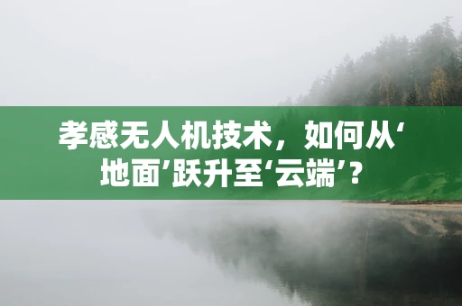 孝感无人机技术，如何从‘地面’跃升至‘云端’？