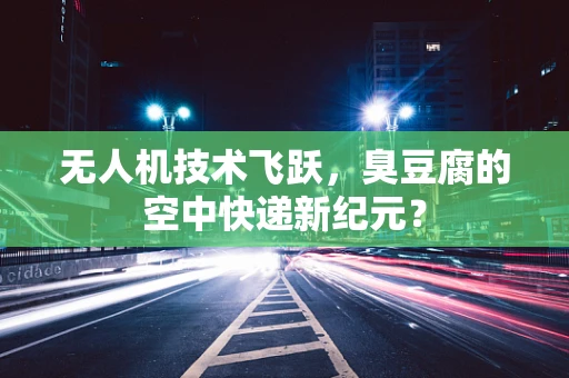 无人机技术飞跃，臭豆腐的空中快递新纪元？