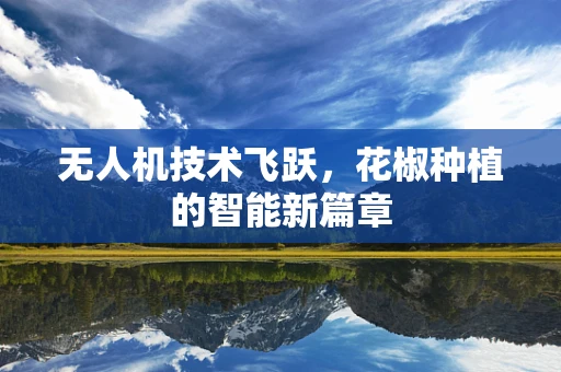 无人机技术飞跃，花椒种植的智能新篇章
