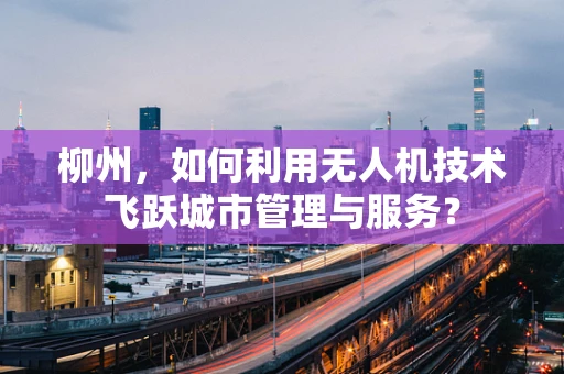 柳州，如何利用无人机技术飞跃城市管理与服务？