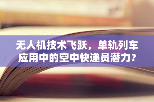 无人机技术飞跃，单轨列车应用中的空中快递员潜力？