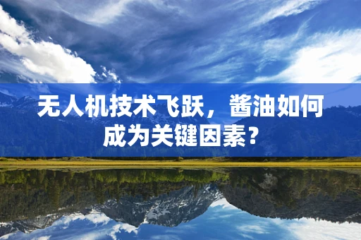 无人机技术飞跃，酱油如何成为关键因素？