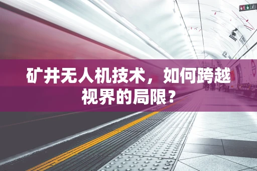 矿井无人机技术，如何跨越视界的局限？