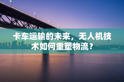 卡车运输的未来，无人机技术如何重塑物流？