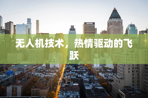 无人机技术，热情驱动的飞跃