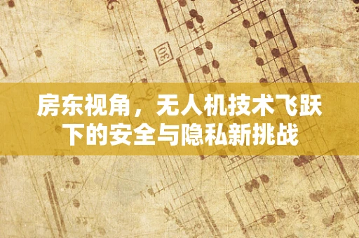 房东视角，无人机技术飞跃下的安全与隐私新挑战