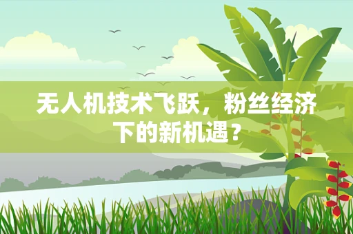 无人机技术飞跃，粉丝经济下的新机遇？