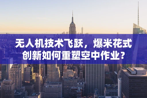 无人机技术飞跃，爆米花式创新如何重塑空中作业？