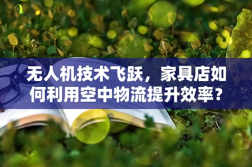 无人机技术飞跃，家具店如何利用空中物流提升效率？