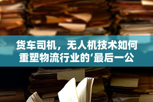 货车司机，无人机技术如何重塑物流行业的‘最后一公里’？