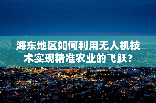 海东地区如何利用无人机技术实现精准农业的飞跃？