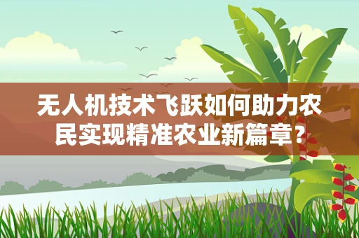 无人机技术飞跃如何助力农民实现精准农业新篇章？