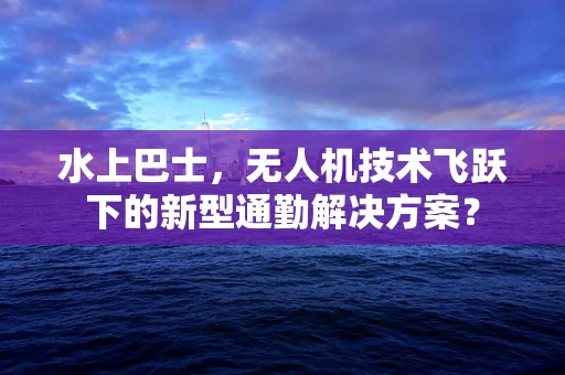 水上巴士，无人机技术飞跃下的新型通勤解决方案？