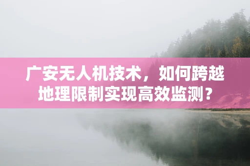 广安无人机技术，如何跨越地理限制实现高效监测？