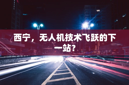 西宁，无人机技术飞跃的下一站？