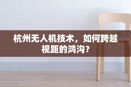 杭州无人机技术，如何跨越视距的鸿沟？