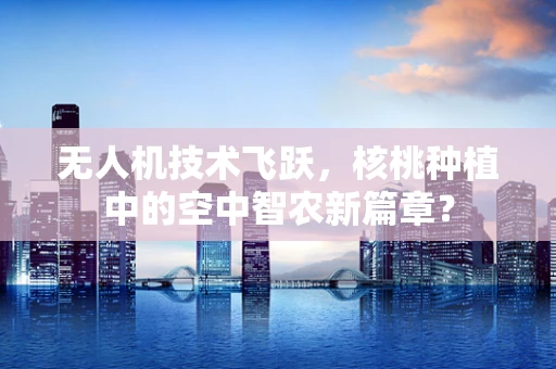 无人机技术飞跃，核桃种植中的空中智农新篇章？
