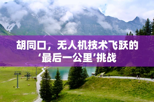 胡同口，无人机技术飞跃的‘最后一公里’挑战