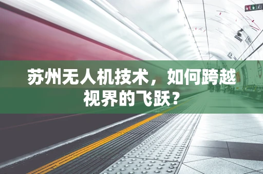 苏州无人机技术，如何跨越视界的飞跃？