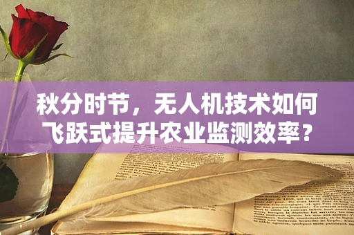 秋分时节，无人机技术如何飞跃式提升农业监测效率？
