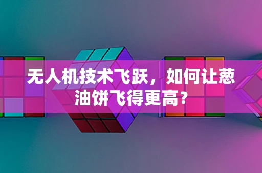 无人机技术飞跃，如何让葱油饼飞得更高？