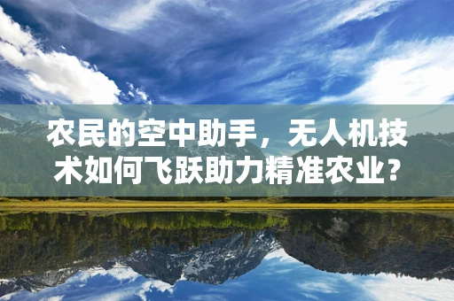 农民的空中助手，无人机技术如何飞跃助力精准农业？