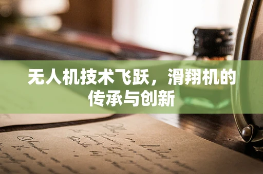 无人机技术飞跃，滑翔机的传承与创新