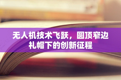 无人机技术飞跃，圆顶窄边礼帽下的创新征程