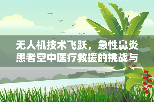 无人机技术飞跃，急性鼻炎患者空中医疗救援的挑战与机遇