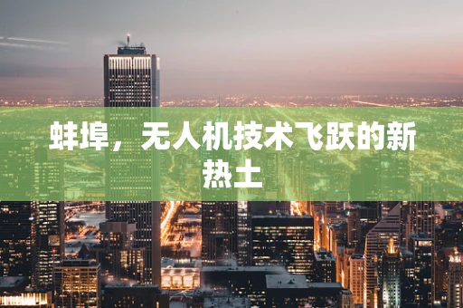 蚌埠，无人机技术飞跃的新热土