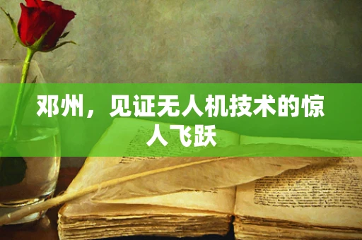 邓州，见证无人机技术的惊人飞跃