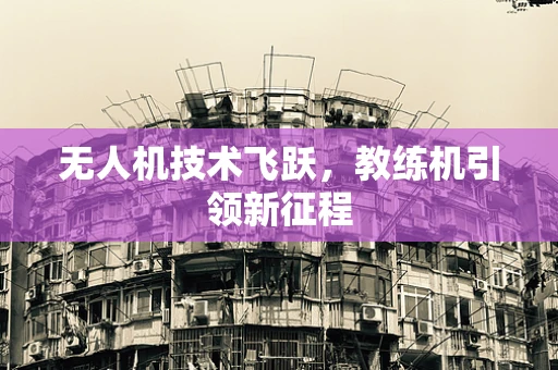 无人机技术飞跃，教练机引领新征程