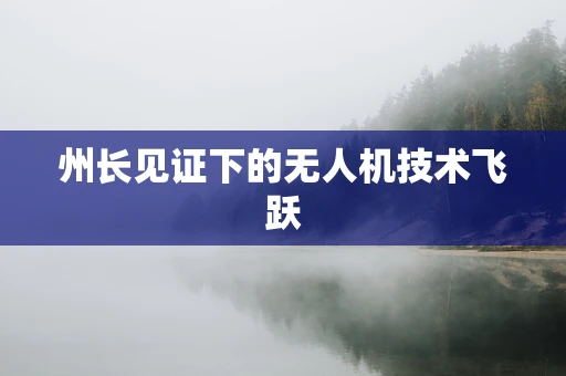 州长见证下的无人机技术飞跃