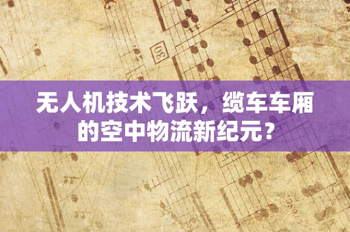 无人机技术飞跃，缆车车厢的空中物流新纪元？