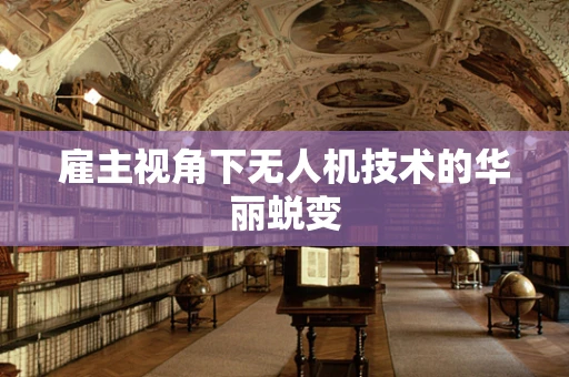 雇主视角下无人机技术的华丽蜕变
