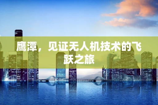 鹰潭，见证无人机技术的飞跃之旅