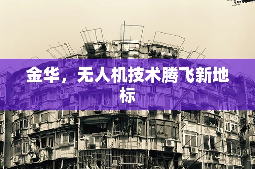 金华，无人机技术腾飞新地标