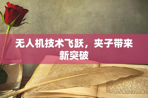 无人机技术飞跃，夹子带来新突破