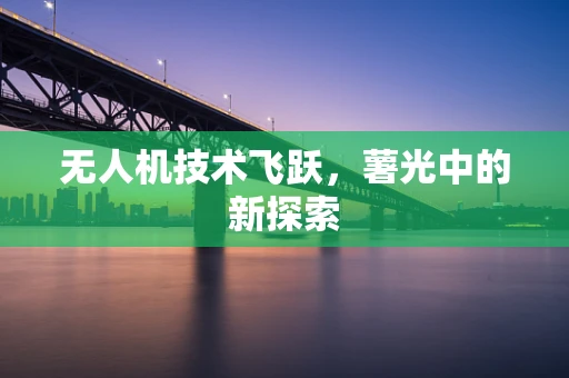 无人机技术飞跃，薯光中的新探索
