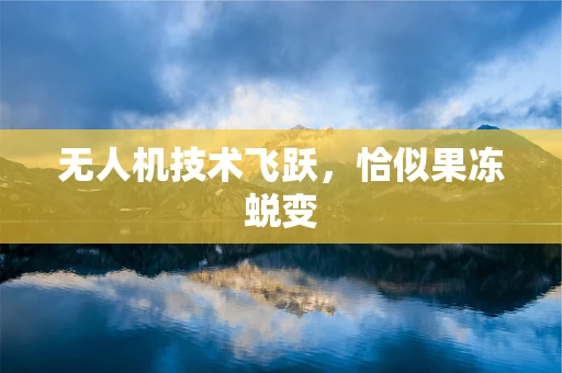 无人机技术飞跃，恰似果冻蜕变