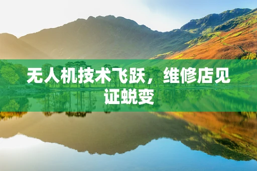无人机技术飞跃，维修店见证蜕变