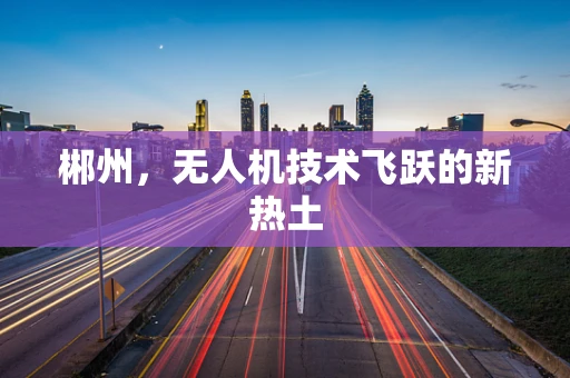 郴州，无人机技术飞跃的新热土
