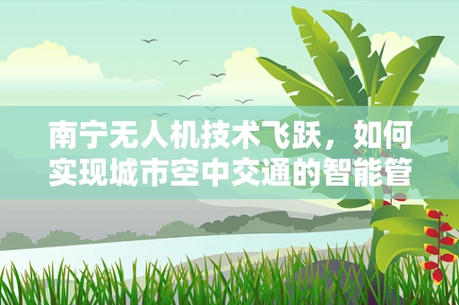 南宁无人机技术飞跃，如何实现城市空中交通的智能管理？