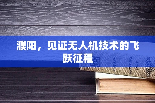 濮阳，见证无人机技术的飞跃征程
