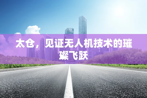 太仓，见证无人机技术的璀璨飞跃
